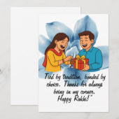 Raksha Bandhan Kaart (Voorkant / Achterkant)