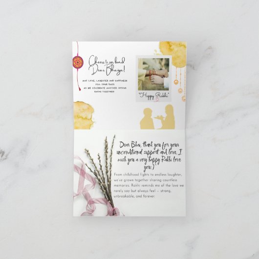 Raksha Bandhan Kaart (Binnen)