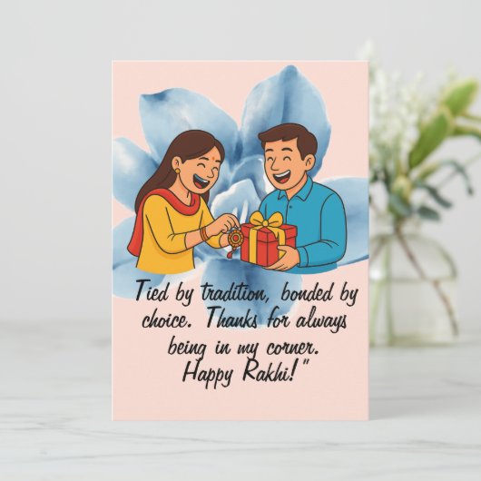 Raksha Bandhan Kaart (Staand voorkant)