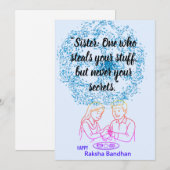 Raksha Bandhan Kaart (Voorkant / Achterkant)