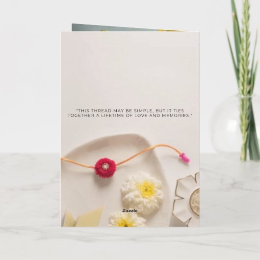 Raksha Bandhan Kaart (Achterkant)