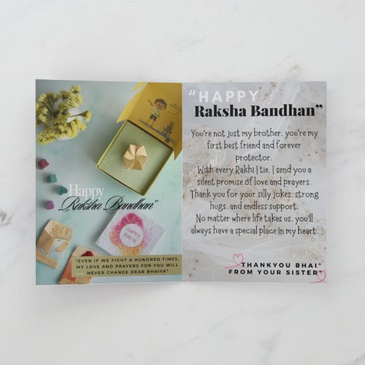 Raksha Bandhan Kaart (Binnen)