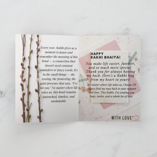 Raksha Bandhan Kaart (Binnen)