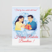 Raksha Bandhan Kaart (Staand voorkant)