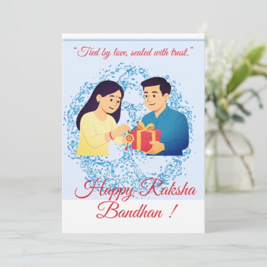 Raksha Bandhan Kaart (Staand voorkant)