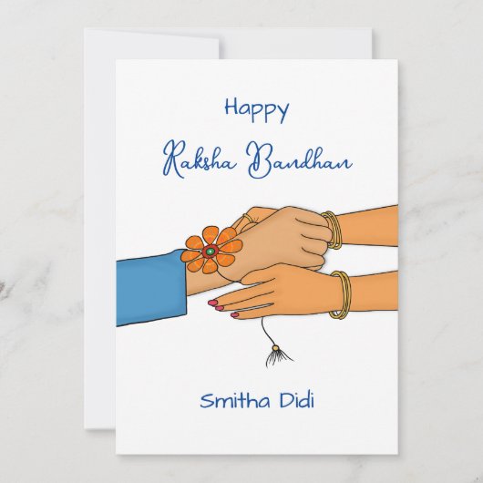 Raksha bandhan kaart voor zus, Rakhi / Rakhri kaar (Voorkant)