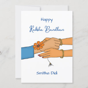 Raksha bandhan kaart voor zus, Rakhi / Rakhri kaar