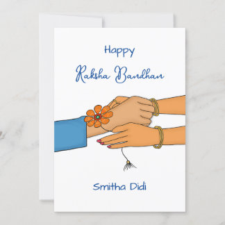 Raksha bandhan kaart voor zus, Rakhi / Rakhri kaar