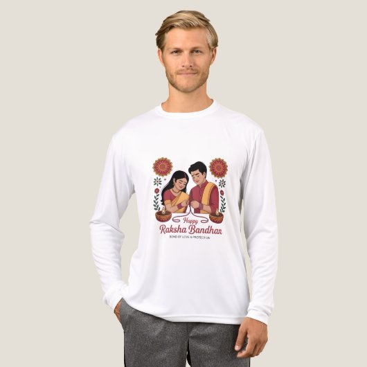 Raksha Bandhan Tri-blend Long Sleeve Shirt (Voorkant)