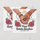 Raksha Bandhan uitnodiging (Voorkant / Achterkant)