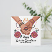 Raksha Bandhan uitnodiging (Staand voorkant)