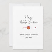 Raksha bandhan, vrolijke rakhi kaart, feestdagenkaart (Voorkant)