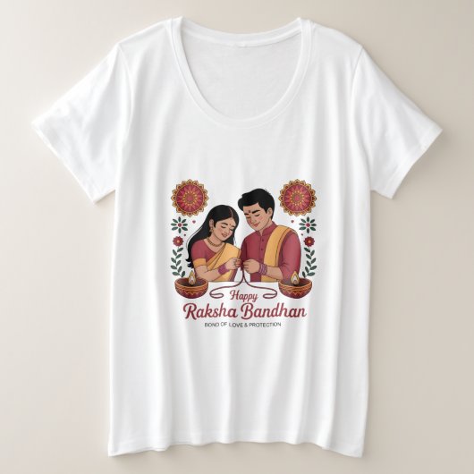 Raksha Bandhan Womens Plus Size T-Shirt (Design voorkant)