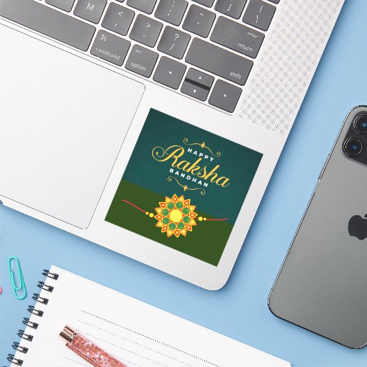 Raksha Bhandhan Stikers Sticker (Laptop met iPhone)