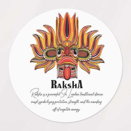 Raksha Mask Labels (Design 1)