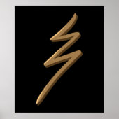 Raku Healing Reiki Symbool Hand getrokken kunst Poster (Voorkant)