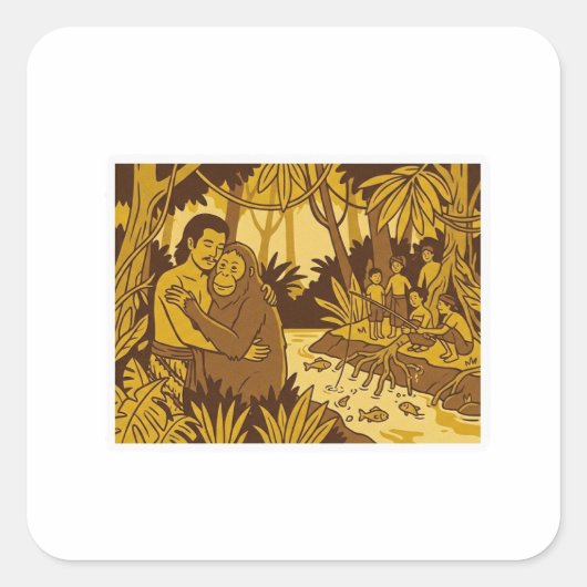 Rakup Beliang Vierkante Sticker (Voorkant)