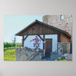 Rakvere Castle Toilet Gebouw, Estland Poster