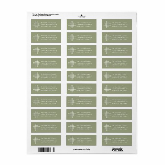 Ral Moving Announcement Adres label - Groen (Full Sheet)