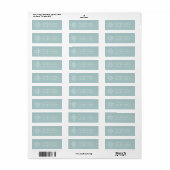 Ral Moving Announding Address Label - Aqua (Full Sheet)