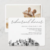 Raleigh Bruiloft Elegant repetitie diner Informatiekaartje (Voorkant / Achterkant)