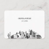 Raleigh Bruiloft Traditionele RSVP Maaltijd Optie Informatiekaartje (Achterkant)