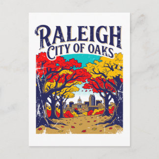 Raleigh City of Oaks herfstbeeld Briefkaart