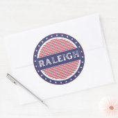 Raleigh City Pride Embleem – Amerikaanse identitei Ronde Sticker (Envelop)