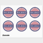Raleigh City Pride Embleem – Amerikaanse identitei Ronde Sticker (Vel)