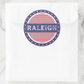Raleigh City Pride Embleem – Amerikaanse identitei Ronde Sticker (Tas)