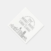 Raleigh Deco Skyline | Weddenschap Napkins Servet (Hoek)