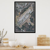 Raleigh-Durham Intl Airport Satellite Map Poster (Keuken)