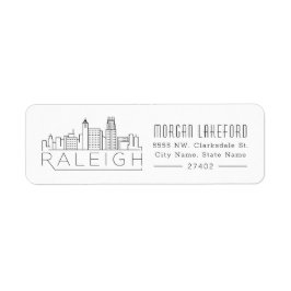 Raleigh gestileerde skyline | etiket
