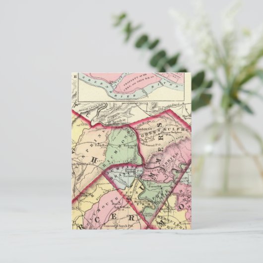 Raleigh, Mercer, Summers, Monroe counties Briefkaart (Staand voorkant)