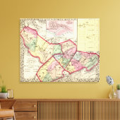 Raleigh, Mercer, Summers, Monroe counties Canvas Afdruk (Insitu (Woonkamer))