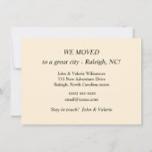 Raleigh NC Kaart Verhuisaankondiging (Achterkant)