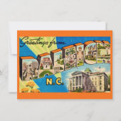 Raleigh NC Kaart Verhuisaankondiging (Voorkant)