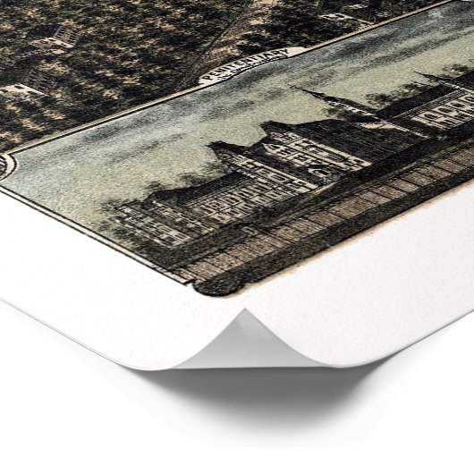 Raleigh, NC Panorama Map - 1872 Poster (Hoek)