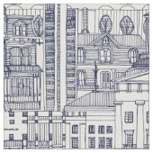 Raleigh NC toile blue Stof (Close Up)