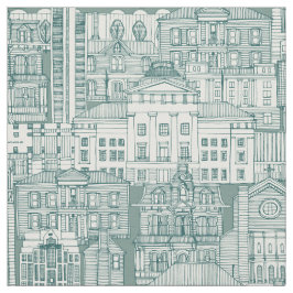 Raleigh NC toile jade Fabric Stof