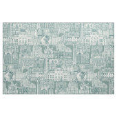 Raleigh NC toile jade Fabric Stof (Fat Quarter)