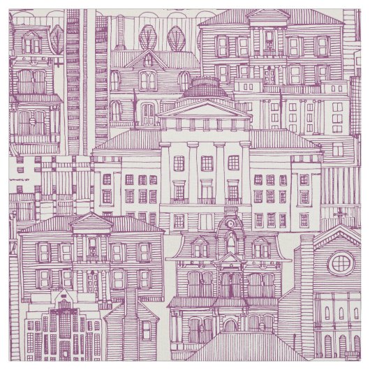 Raleigh NC toile paarse Stof (Swatch)