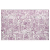 Raleigh NC toile paarse Stof (Fat Quarter)