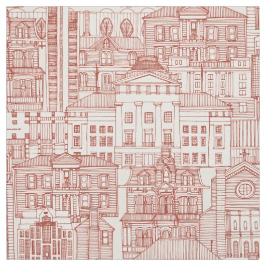 Raleigh NC toile paprika Stof (Swatch)
