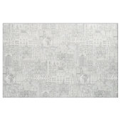 Raleigh NC toile zilver Stof (Fat Quarter)
