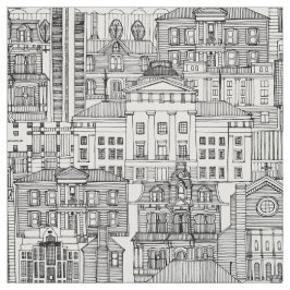 Raleigh NC toile zwart wit Stof