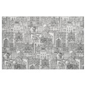 Raleigh NC toile zwart wit Stof (Fat Quarter)