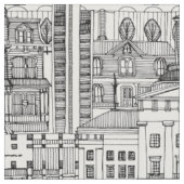 Raleigh NC toile zwart wit Stof (Close Up)