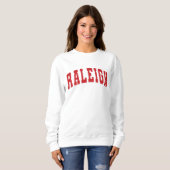 Raleigh NC Varsity College Style Sweatshir Trui (Voorkant volledig)
