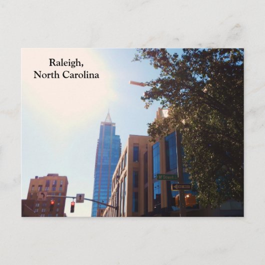 RALEIGH, NOORD CAROLINA briefkaart (Voorkant)